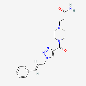 3-[4-({1-[(2E)-3-phenyl-2-propen-1-yl]-1H-1,2,3-triazol-4-yl}carbonyl)-1-piperazinyl]propanamide