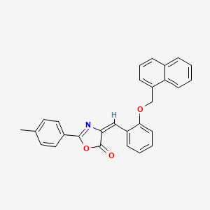 molecular formula C28H21NO3 B5193485 2-(4-methylphenyl)-4-[2-(1-naphthylmethoxy)benzylidene]-1,3-oxazol-5(4H)-one 