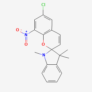 molecular formula C19H17ClN2O3 B5193503 6-chloro-1',3',3'-trimethyl-8-nitro-1',3'-dihydrospiro[chromene-2,2'-indole] 
