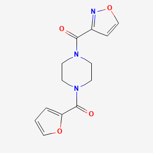 molecular formula C13H13N3O4 B5193508 1-(2-furoyl)-4-(3-isoxazolylcarbonyl)piperazine 