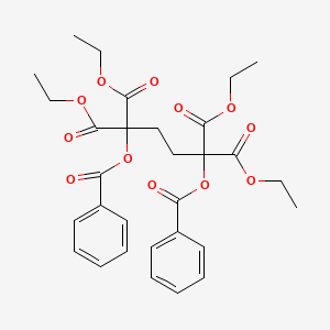 molecular formula C30H34O12 B5193510 tetraethyl 1,4-bis(benzoyloxy)-1,1,4,4-butanetetracarboxylate 