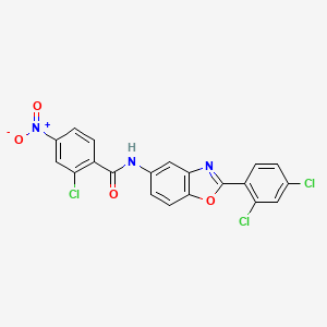 2-chloro-N-[2-(2,4-dichlorophenyl)-1,3-benzoxazol-5-yl]-4-nitrobenzamide