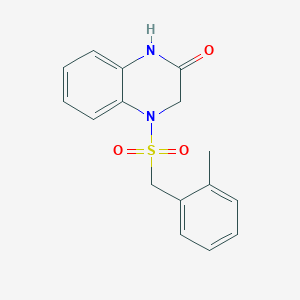 molecular formula C16H16N2O3S B5193534 4-[(2-methylbenzyl)sulfonyl]-3,4-dihydro-2(1H)-quinoxalinone 