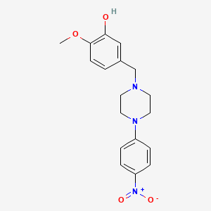 molecular formula C18H21N3O4 B5193550 2-methoxy-5-{[4-(4-nitrophenyl)-1-piperazinyl]methyl}phenol 
