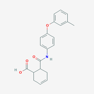 molecular formula C21H21NO4 B5193559 6-({[4-(3-methylphenoxy)phenyl]amino}carbonyl)-3-cyclohexene-1-carboxylic acid 