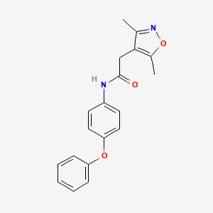 molecular formula C19H18N2O3 B5193569 2-(3,5-dimethyl-4-isoxazolyl)-N-(4-phenoxyphenyl)acetamide 