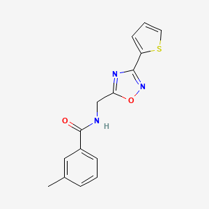 molecular formula C15H13N3O2S B5193593 3-methyl-N-{[3-(2-thienyl)-1,2,4-oxadiazol-5-yl]methyl}benzamide 
