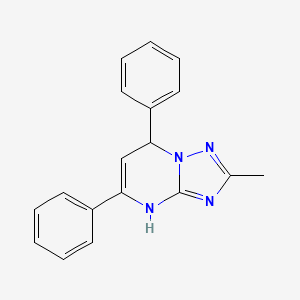 molecular formula C18H16N4 B5193613 2-methyl-5,7-diphenyl-4,7-dihydro[1,2,4]triazolo[1,5-a]pyrimidine 