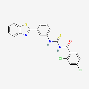 N-({[3-(1,3-benzothiazol-2-yl)phenyl]amino}carbonothioyl)-2,4-dichlorobenzamide