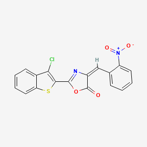 molecular formula C18H9ClN2O4S B5193645 2-(3-chloro-1-benzothien-2-yl)-4-(2-nitrobenzylidene)-1,3-oxazol-5(4H)-one 