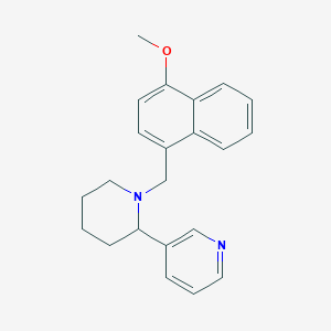 molecular formula C22H24N2O B5193667 3-{1-[(4-methoxy-1-naphthyl)methyl]-2-piperidinyl}pyridine 