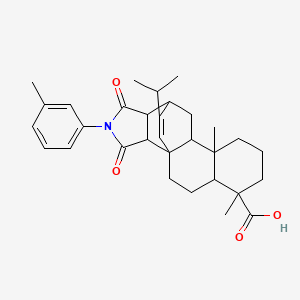 molecular formula C31H39NO4 B5193673 19-isopropyl-5,9-dimethyl-15-(3-methylphenyl)-14,16-dioxo-15-azapentacyclo[10.5.2.0~1,10~.0~4,9~.0~13,17~]nonadec-18-ene-5-carboxylic acid 