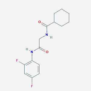 molecular formula C15H18F2N2O2 B5193679 N-{2-[(2,4-difluorophenyl)amino]-2-oxoethyl}cyclohexanecarboxamide 