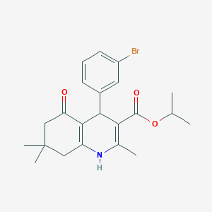 molecular formula C22H26BrNO3 B5193725 isopropyl 4-(3-bromophenyl)-2,7,7-trimethyl-5-oxo-1,4,5,6,7,8-hexahydro-3-quinolinecarboxylate CAS No. 4221-47-0