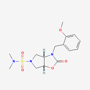 (3aS*,6aR*)-3-(2-methoxybenzyl)-N,N-dimethyl-2-oxohexahydro-5H-pyrrolo[3,4-d][1,3]oxazole-5-sulfonamide