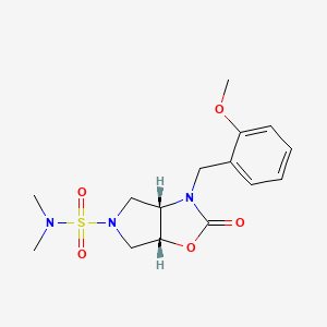 molecular formula C15H21N3O5S B5193728 (3aS*,6aR*)-3-(2-methoxybenzyl)-N,N-dimethyl-2-oxohexahydro-5H-pyrrolo[3,4-d][1,3]oxazole-5-sulfonamide 