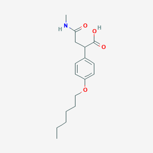molecular formula C17H25NO4 B5193735 2-[4-(hexyloxy)phenyl]-4-(methylamino)-4-oxobutanoic acid 