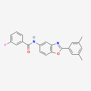 molecular formula C22H17IN2O2 B5193740 N-[2-(3,5-dimethylphenyl)-1,3-benzoxazol-5-yl]-3-iodobenzamide 