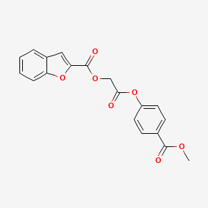 molecular formula C19H14O7 B5193752 2-[4-(methoxycarbonyl)phenoxy]-2-oxoethyl 1-benzofuran-2-carboxylate 