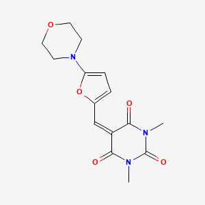 1,3-dimethyl-5-{[5-(4-morpholinyl)-2-furyl]methylene}-2,4,6(1H,3H,5H)-pyrimidinetrione