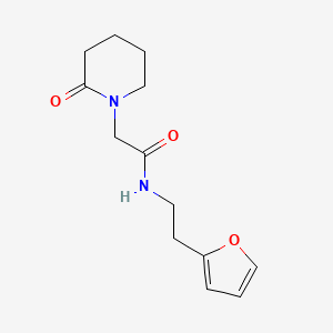 molecular formula C13H18N2O3 B5193786 N-[2-(2-furyl)ethyl]-2-(2-oxo-1-piperidinyl)acetamide 