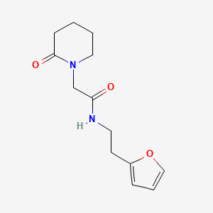 N-[2-(2-furyl)ethyl]-2-(2-oxo-1-piperidinyl)acetamide