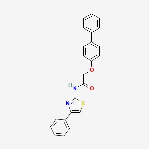 molecular formula C23H18N2O2S B5193802 2-(4-biphenylyloxy)-N-(4-phenyl-1,3-thiazol-2-yl)acetamide 