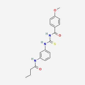molecular formula C19H21N3O3S B5193814 N-({[3-(butyrylamino)phenyl]amino}carbonothioyl)-4-methoxybenzamide 