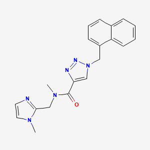 molecular formula C20H20N6O B5193821 N-methyl-N-[(1-methyl-1H-imidazol-2-yl)methyl]-1-(1-naphthylmethyl)-1H-1,2,3-triazole-4-carboxamide 