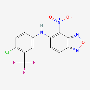 molecular formula C13H6ClF3N4O3 B5193825 N-[4-chloro-3-(trifluoromethyl)phenyl]-4-nitro-2,1,3-benzoxadiazol-5-amine 