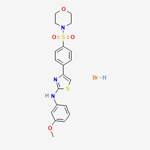 molecular formula C20H22BrN3O4S2 B5193827 N-(3-methoxyphenyl)-4-[4-(4-morpholinylsulfonyl)phenyl]-1,3-thiazol-2-amine hydrobromide 