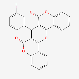 molecular formula C25H13FO5 B5193833 7-(3-fluorophenyl)-6H,7H,8H-chromeno[3',4':5,6]pyrano[3,2-c]chromene-6,8-dione 