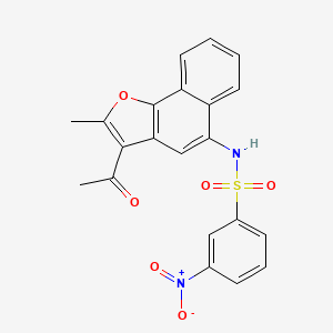 N-(3-acetyl-2-methylnaphtho[1,2-b]furan-5-yl)-3-nitrobenzenesulfonamide