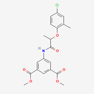 molecular formula C20H20ClNO6 B5193842 dimethyl 5-{[2-(4-chloro-2-methylphenoxy)propanoyl]amino}isophthalate 