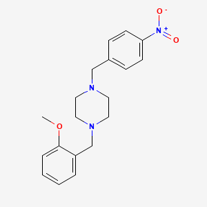 molecular formula C19H23N3O3 B5193861 1-(2-methoxybenzyl)-4-(4-nitrobenzyl)piperazine CAS No. 5885-07-4