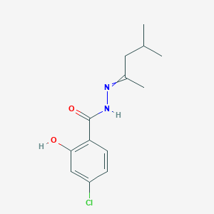 4-chloro-N'-(1,3-dimethylbutylidene)-2-hydroxybenzohydrazide