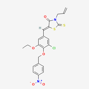 3-allyl-5-{3-chloro-5-ethoxy-4-[(4-nitrobenzyl)oxy]benzylidene}-2-thioxo-1,3-thiazolidin-4-one