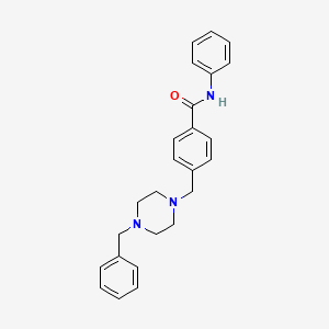 molecular formula C25H27N3O B5193905 4-[(4-benzyl-1-piperazinyl)methyl]-N-phenylbenzamide 