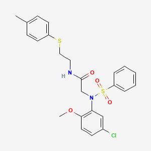 N~2~-(5-chloro-2-methoxyphenyl)-N~1~-{2-[(4-methylphenyl)thio]ethyl}-N~2~-(phenylsulfonyl)glycinamide