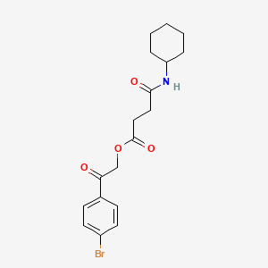 2-(4-bromophenyl)-2-oxoethyl 4-(cyclohexylamino)-4-oxobutanoate