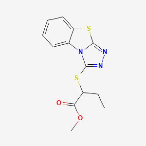 methyl 2-([1,2,4]triazolo[3,4-b][1,3]benzothiazol-3-ylthio)butanoate