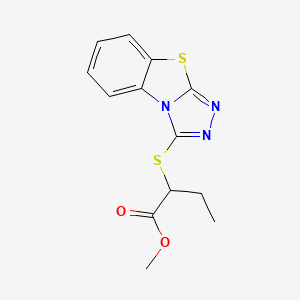 molecular formula C13H13N3O2S2 B5193926 methyl 2-([1,2,4]triazolo[3,4-b][1,3]benzothiazol-3-ylthio)butanoate 