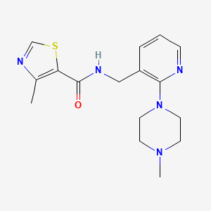 4-methyl-N-{[2-(4-methyl-1-piperazinyl)-3-pyridinyl]methyl}-1,3-thiazole-5-carboxamide