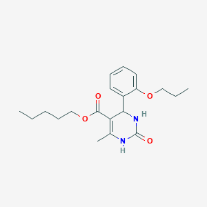 molecular formula C20H28N2O4 B5193948 pentyl 6-methyl-2-oxo-4-(2-propoxyphenyl)-1,2,3,4-tetrahydro-5-pyrimidinecarboxylate 