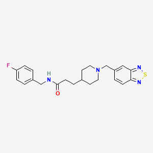 3-[1-(2,1,3-benzothiadiazol-5-ylmethyl)-4-piperidinyl]-N-(4-fluorobenzyl)propanamide