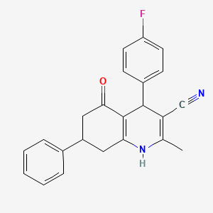 4-(4-fluorophenyl)-2-methyl-5-oxo-7-phenyl-1,4,5,6,7,8-hexahydro-3-quinolinecarbonitrile