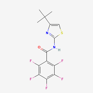 molecular formula C14H11F5N2OS B5193987 N-(4-tert-butyl-1,3-thiazol-2-yl)-2,3,4,5,6-pentafluorobenzamide 