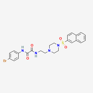 molecular formula C24H25BrN4O4S B5194010 N-(4-bromophenyl)-N'-{2-[4-(2-naphthylsulfonyl)-1-piperazinyl]ethyl}ethanediamide 