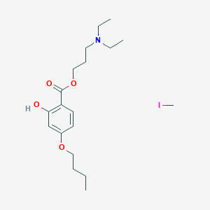 molecular formula C19H32INO4 B5194032 3-[(4-butoxy-2-hydroxybenzoyl)oxy]-N,N-diethyl-N-methyl-1-propanaminium iodide 