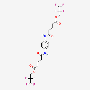 molecular formula C22H24F8N2O6 B5194039 bis(2,2,3,3-tetrafluoropropyl) 5,5'-(1,4-phenylenediimino)bis(5-oxopentanoate) 